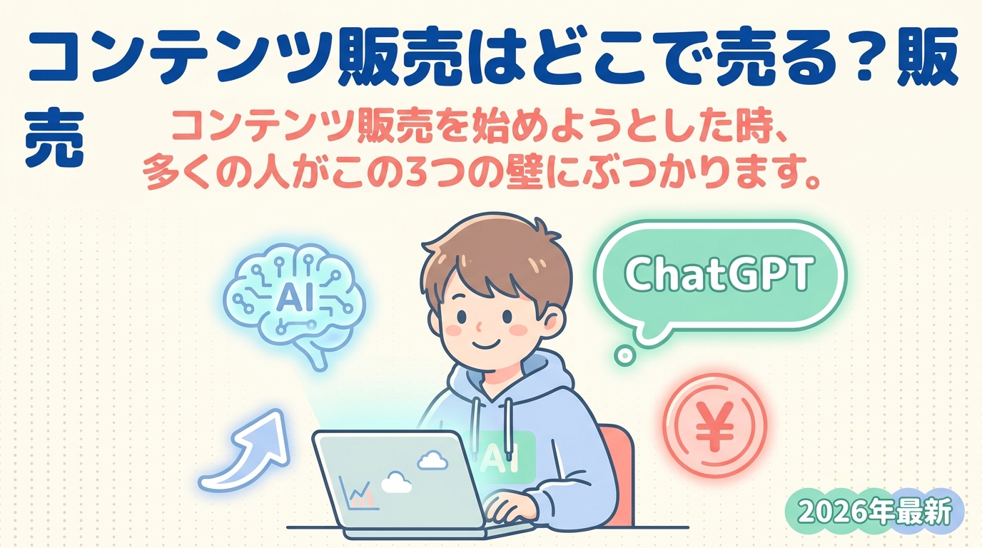 コンテンツ販売はどこで売る？販