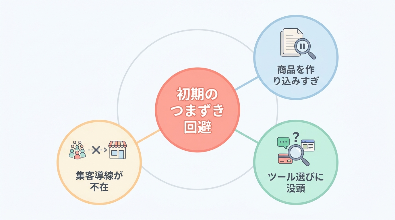 コンテンツ販売でつまずく人の3つの典型パターン