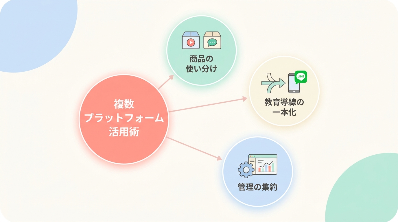 コンテンツ販売プラットフォームを複数使う場合の注意点