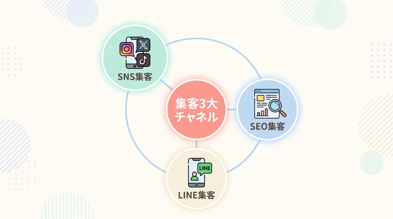 コンテンツ販売の3大集客チャネル（SNS・SEO・LINE）