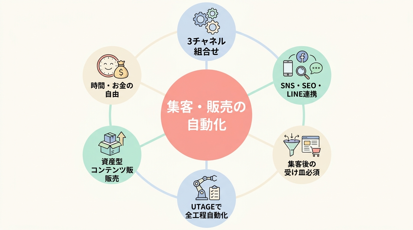まとめ：集客から販売まで自動化して時間もお金も豊かになる