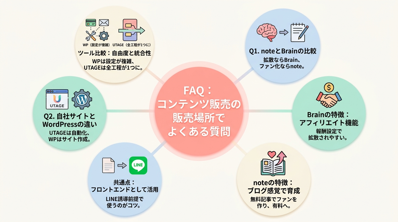 FAQ：コンテンツ販売の販売場所でよくある質問5つ