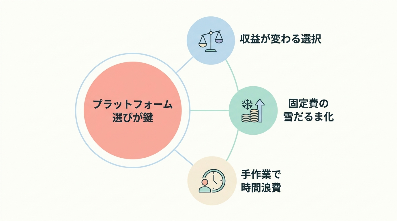 なぜ副業のコンテンツ販売は「プラットフォーム選び」で収益が変わるのか