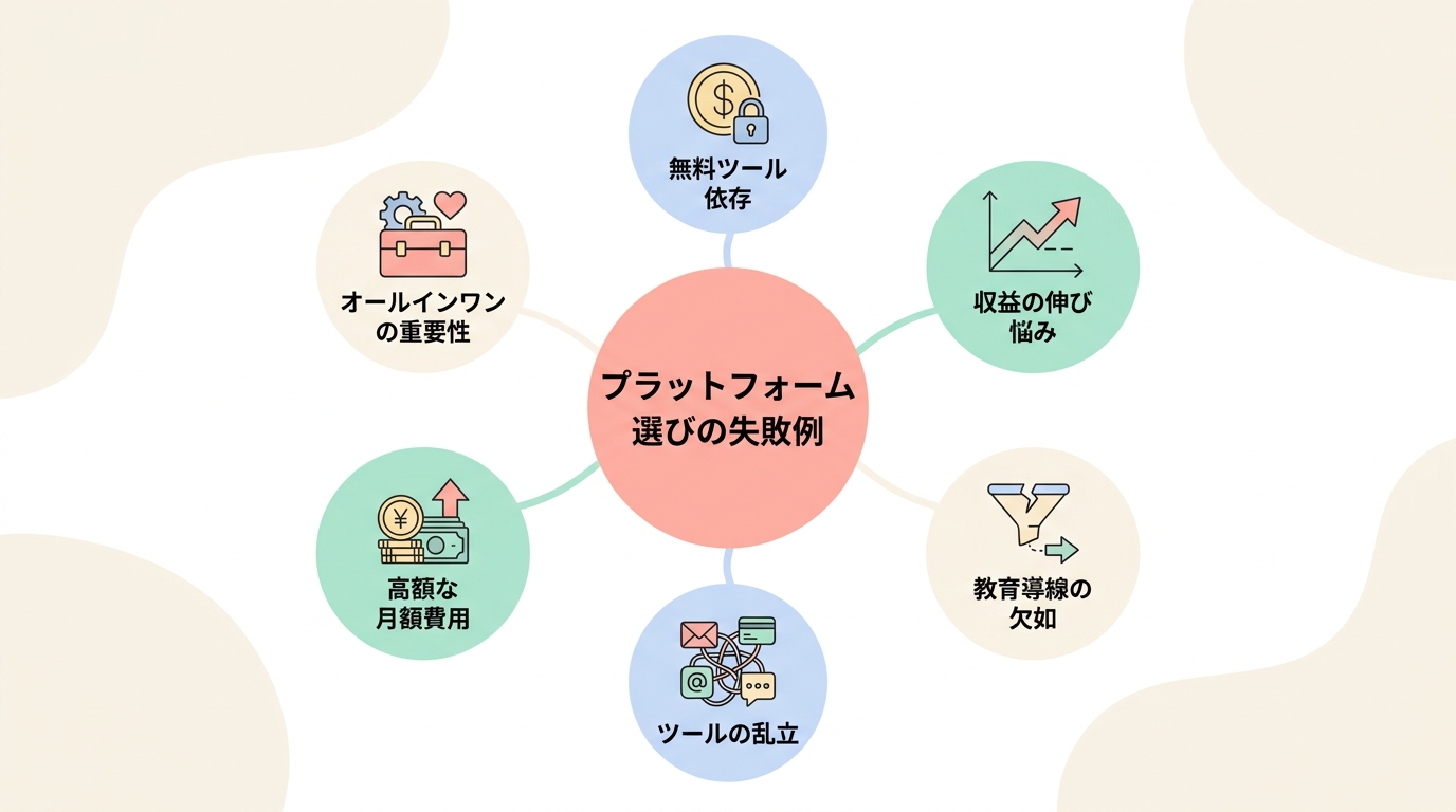 副業コンテンツ販売で「プラットフォーム選び」を間違えた失敗例3選