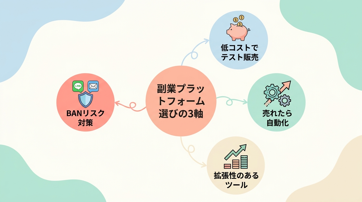 まとめ：副業でコンテンツ販売を始めるなら「低コスト・自動化・拡張性」の3軸でプラットフォームを選べ