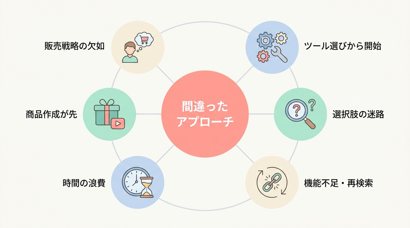 コンテンツ販売の自動化を始める前に、なぜ多くの人が挫折するのか